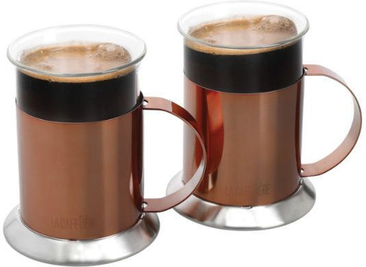 La Cafetière Чаша Медна Кафява 2 Бройки La Cafetière Чаша Медна Кафява 2 Бройки