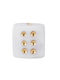 Polyresin Dice White Gold 12.5x12.5x13cm 819-01930 Estheti 819-01930