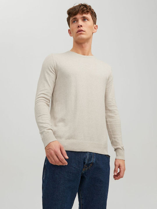 Jack & Jones Πουλόβερ Μακρυμάνικο Oatmeal