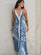 Summer Maxi Slip Dress Camargue Blue