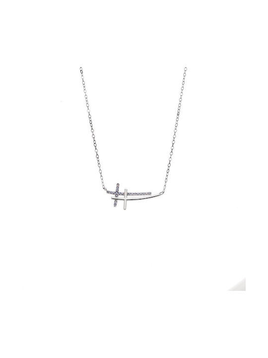 Senza Women's Cross from Silver with Chain