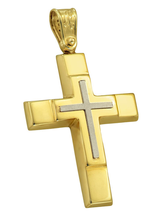 Senzio Belibasakis Men's Gold Cross 14K Without Chain