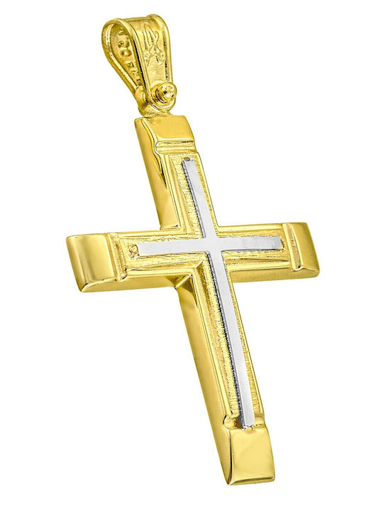 Senzio Belibasakis Men's Gold Cross 14K Without Chain