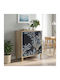 Kommode Schlafzimmer Holz Dokkum Blau 66x36.5x75cm