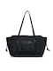 Embossed Monologo Women's Satchel Bag Black