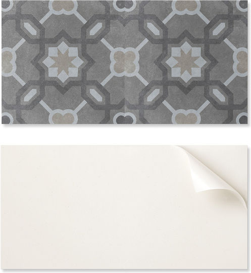 Set of Vinyl Tiles Geometric Print Design 6x60x30 cm