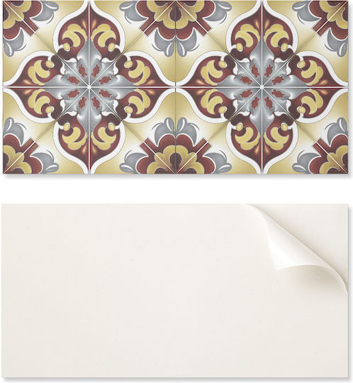 Wandsticker & Wandgemälde Vinylgedrucktes Dekoratives Design Blumenmuster 6x60x30 cm