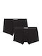 Herren Boxershorts Schwarz 2er Pack