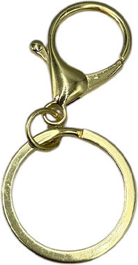 Gold Ring Keychain Hook Metallic Construction Component 50 Pieces 2.8x6.5cm M050ch Riniotis Rin-m050ch