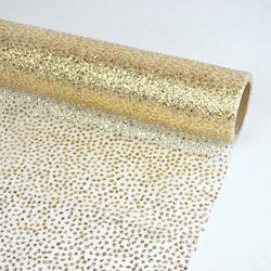 Glitter Tulle Roll 50cmx5m Gold