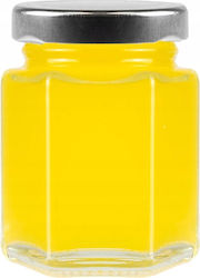 Hexagonal Glass Jar 110 Ml Spices Honey