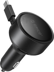 Orico Încărcător Auto Cu Mufă De Brichetă Cu 1xUSB-A 1xType-C Și Cablu Type-C