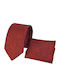 Set Herren Krawatte Seide mit Mustern in Burgundisch Farbe