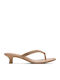 Mules with Heel in Beige Colour