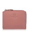 Small Leather Women's Wallet with RFID Pink