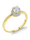 Ortaxidis Inel Din Aur 14 Carate Cu Zircon
