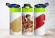 Stainless Steel Cap Kids Water Bottle Thermos with Straw Blue 360ml Personalized