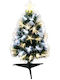 Beleuchtetes Weihnachtsdekorationen mit Kunststoffbaum 60cm Weiß