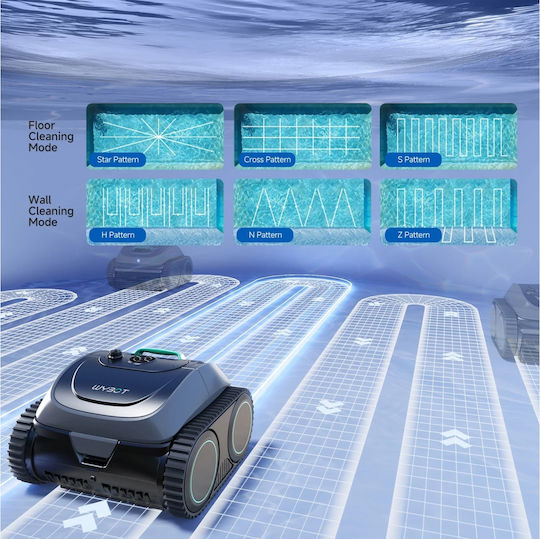 Wybot Wireless Robot Vacuum 65W Bottom / Walls / Waterline for Pools up to 3x3m