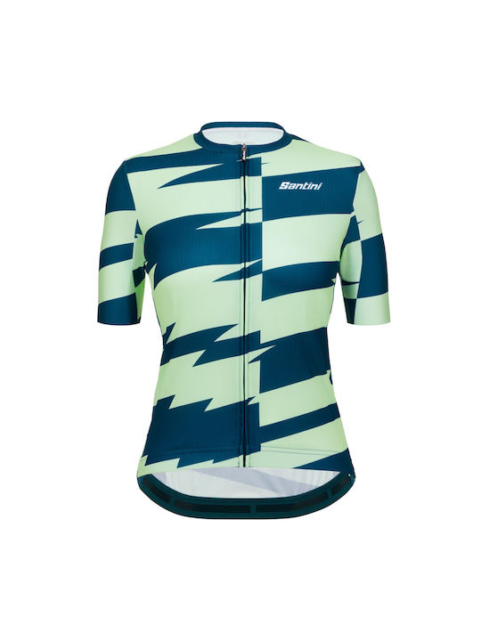Santini Tricou De Ciclism Pentru Femei Mâneci Scurte Road Bike Verde