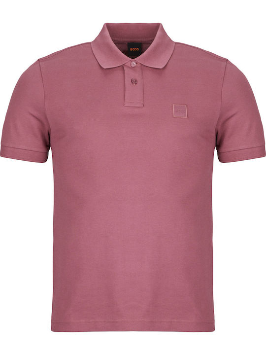 Boss Passenger Polo Herrenbluse Kurzarm Rosa