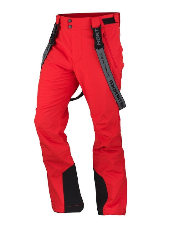 Northfinder 107227-360-102 Pantaloni de schi și snowboard pentru bărbați Roșii
