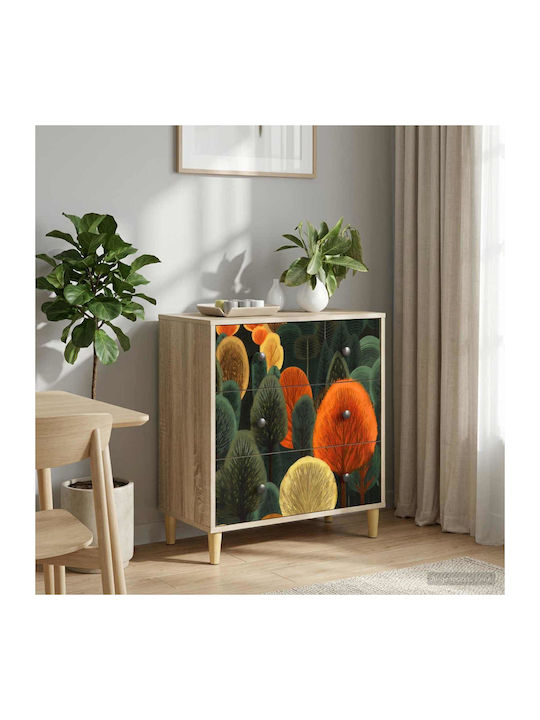 Chest of Drawers Wooden Zaandam with 3 Drawers ...