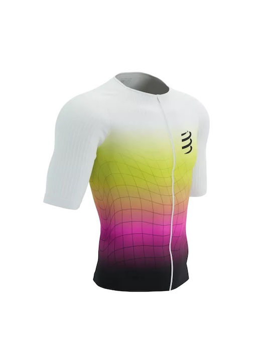 Compressport Tricou De Ciclism Pentru Femei Cu Mâneci Scurte Galben