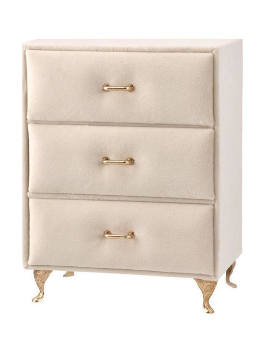 Takk Samt Schmuckkästchen mit Schublade Beige