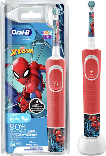 Oral-B Vitality Spiderman Children's Electric Toothbrush for 3+ Years
