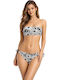 Bikini-Set Schwarz Weiß 3 Stücke