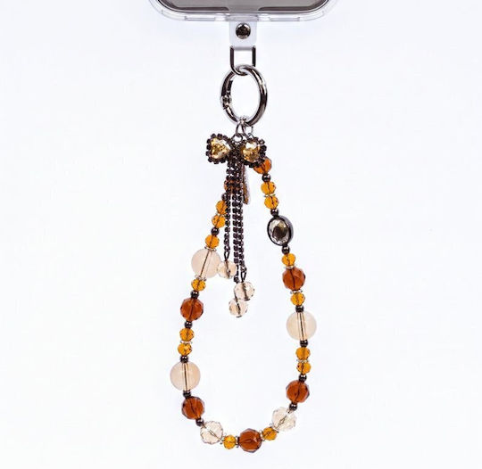Crong Phone Charm Lanyard Phone Pendant Gold Bow Crgphch24