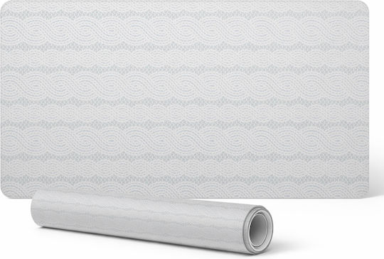 Covor Protector Pentru Birou Cu Linii Unduite Retro 90x45 Cm