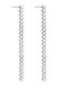 Victoria Cruz Silver Earrings with Stones