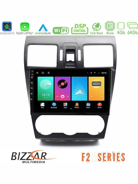 Bizzar Auto-Audiosystem Für Subaru Forester 2015-2018 Mit Touchscreen 9 Zoll Bluetooth USB WiFi GPS Apple CarPlay Android Auto