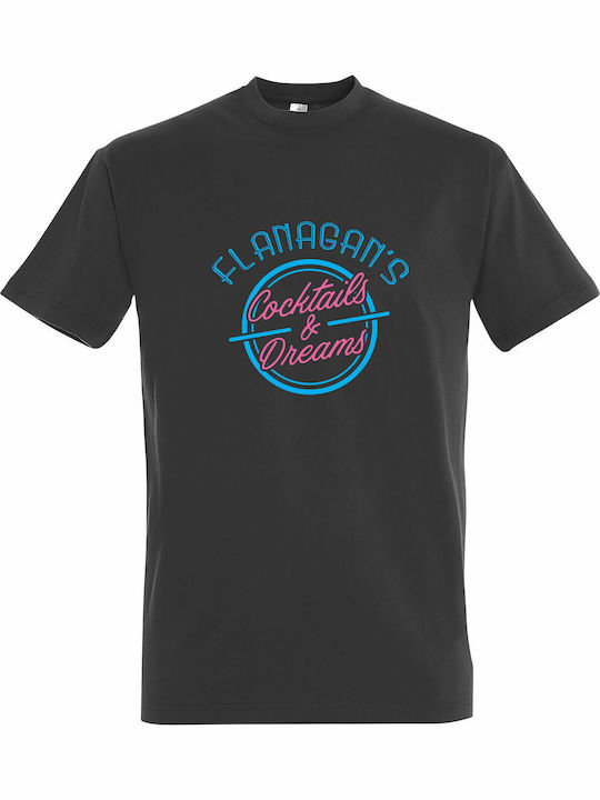 T-shirt Унисекс Flanagan's Cocktails Dreams Тъмно Сив