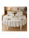 Pucioasa Tablecloth Rotunda Cotton Ecru Ø160cm