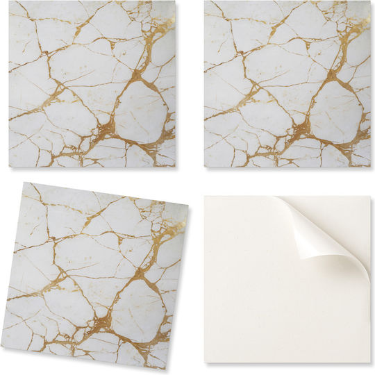 Комплект винилови плочки за лесен монтаж Elegant Marble вени 9x30x30 см