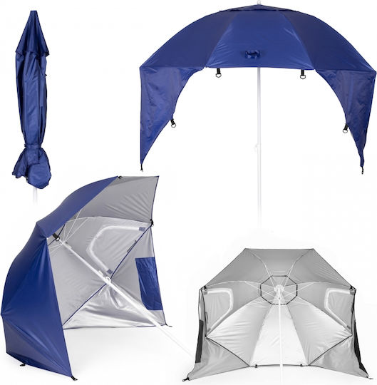 MultiGarden Folding Beach Umbrella Diameter 1.25m Blue