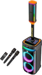 Тонколона Караоке с Безжични Микрофони и Светлинни Ефекти WGY-SZ8809 088095 Черен Тонколона Караоке с Безжични Микрофони и Светлинни Ефекти WGY-SZ8809 088095 Черен
