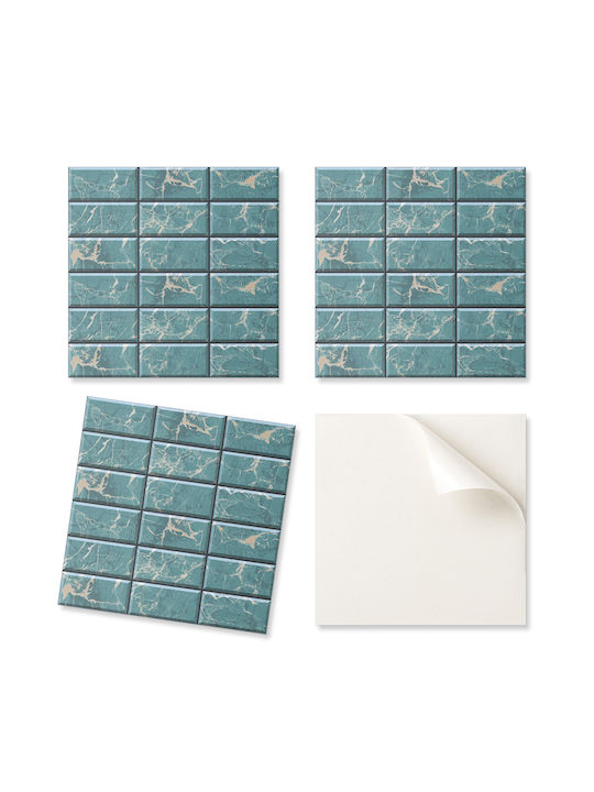 Set of Vinyl Tiles Kitchen Pattern Marble Tile 4x50x50 Pc