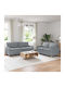 Living Room Furniture Set Light 2-Seater & Armchair
