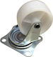 Furniture Wheel Polypropylene White 2 Pieces