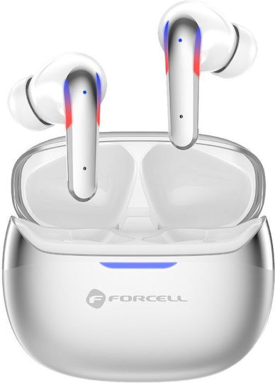 Forcell F-Audio Pulse Pro In-ear Bluetooth Handsfree Headphones with Charging Case Silver