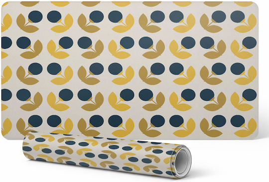 Protective Desk Pad Graphic Geometric Floral Design 90x45 Cm
