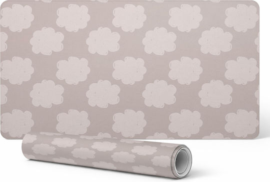 Non-Slip Desk Pad Cloud Pattern Beige Background 100x50 Cm