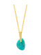 Bizoutaki Necklace From Gold Plated Silver With Red Zircon