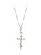 Senza Women's Cross with Crucified in Silver