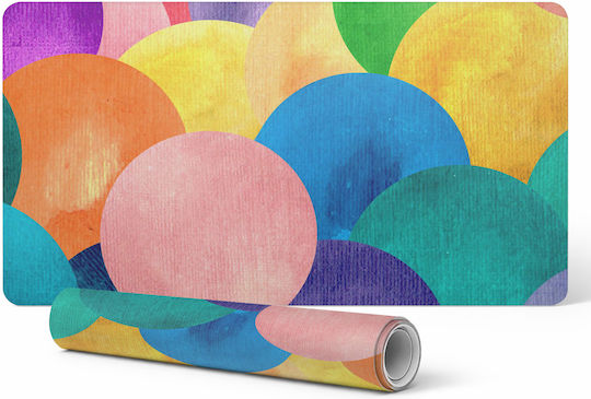 Schreibtischunterlagen Vinyl Schutzunterlage Mehrfarbige Kreise 100x50 cm