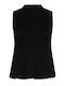 Women's Sleeveless Black Blouse